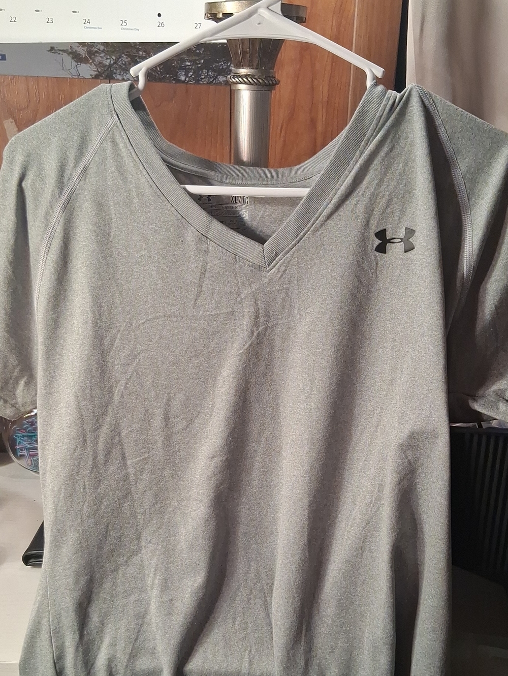 Under Armour Heather Gray V-Neck Performance Tee
